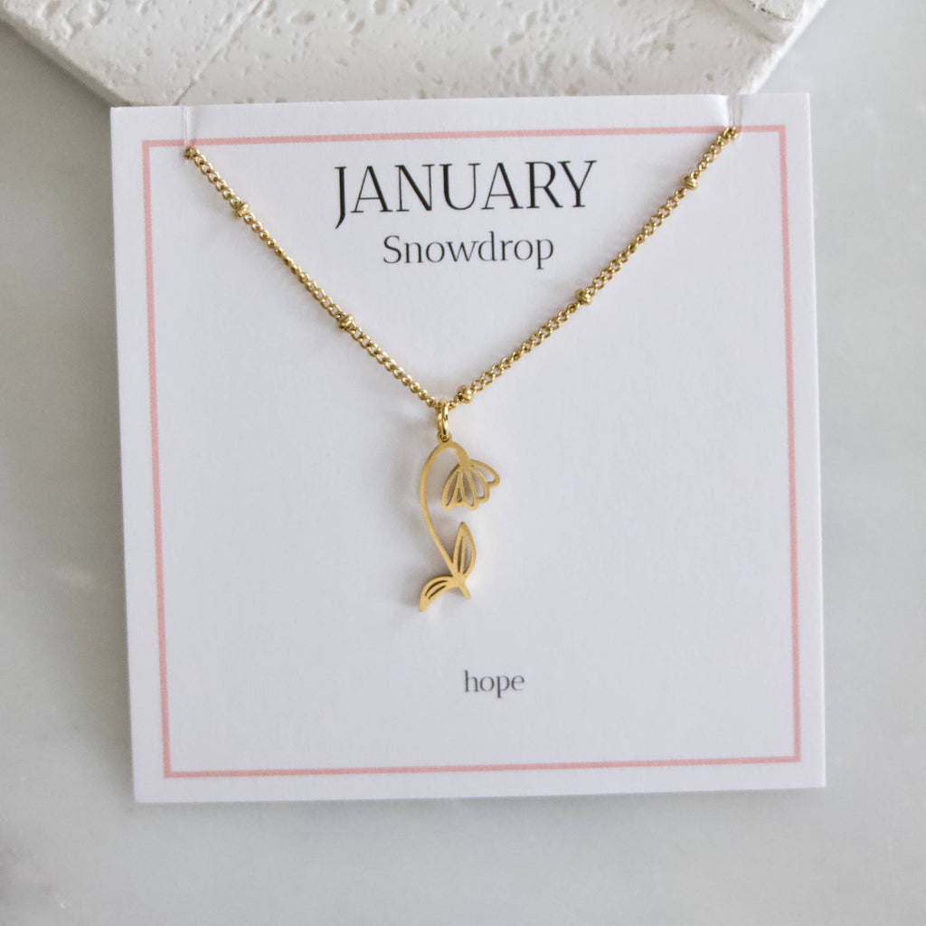 Birth Flower Necklaces - Waterproof: May - Hawthorn