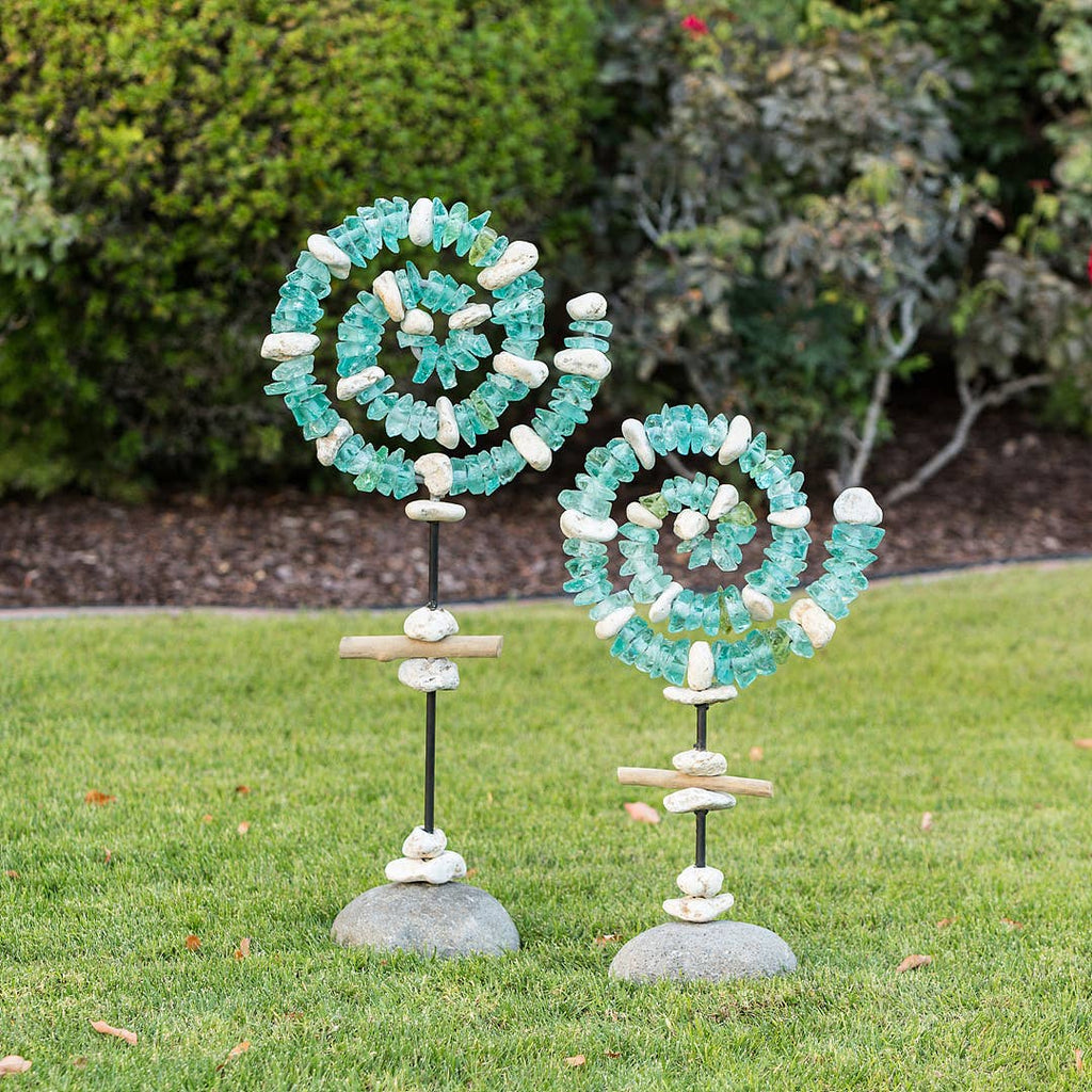 Glass Spiral Garden Stand: Large 40