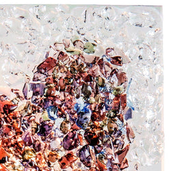 Heart Night Light Fused Glass Multi Colored Chips NTL 187