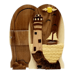 Lighthouse - Hand Carved Keepsake Gift Box