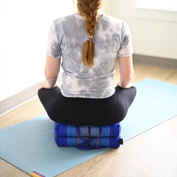 Zafuko Foldable Yoga & Meditation Cushion: Teal/Turquoise / Large