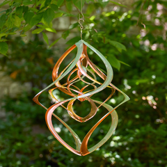 Patina & Copper Triple Helix Cosmix Garden Spinner - 20