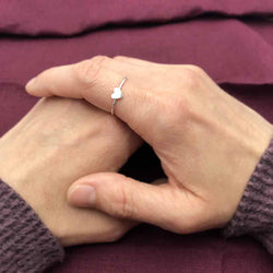 Tiny Heart Ring: Sterling Silver / 9