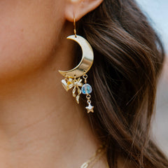 Curious Wanderer Moon Earrings