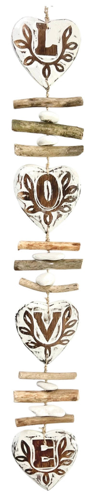 Wooden Love Heart Strand