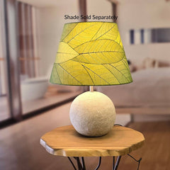 Chronicle Sphere Lamp Base Gray, Base Made of Recycled Paper