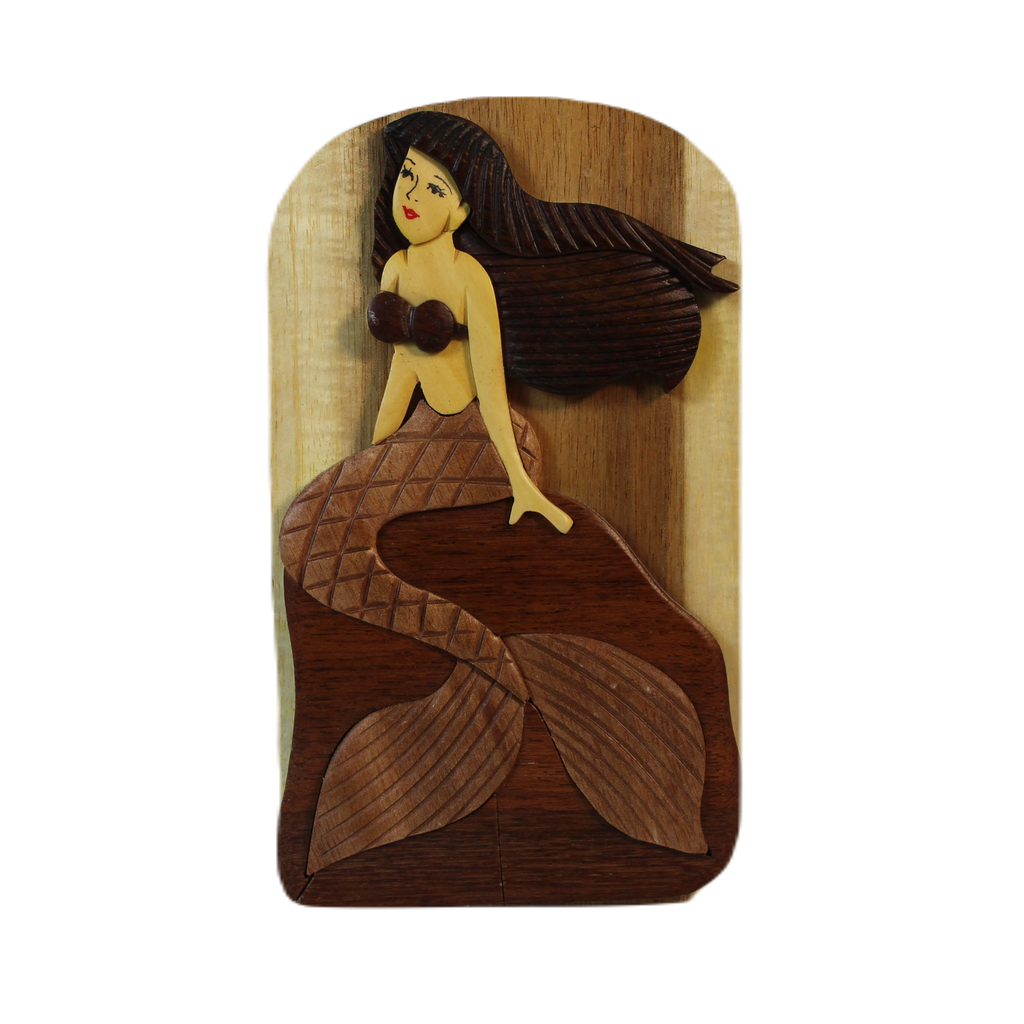 Mermaid - Hand Carved Keepsake Gift Box