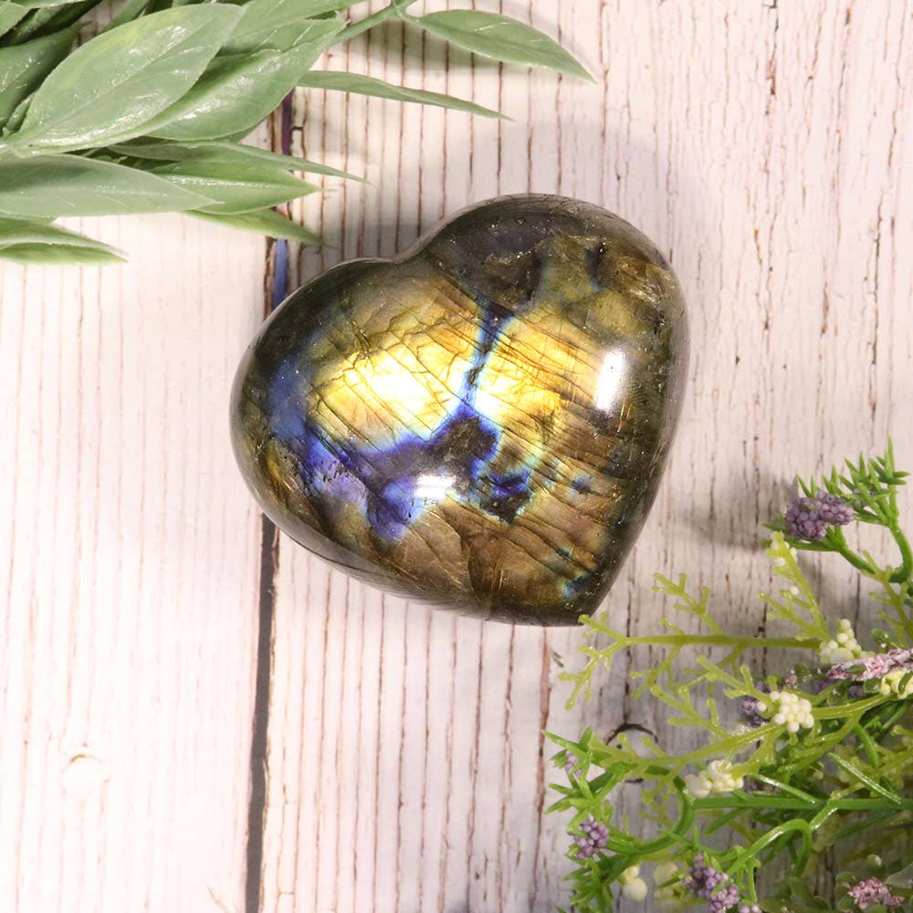 Labradorite Heart - Labradorite Gemstone