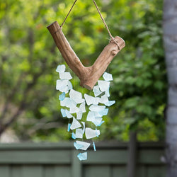 Raindrop Butterfly Mobiles - Aqua Recycled Bottles: Large 22