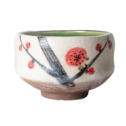 Ume Plum Blossoms Mini Matcha Bowl 8oz 3.75