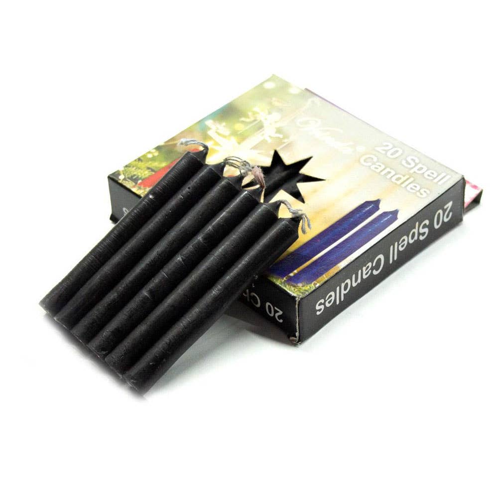 Black Chime Candles (20 Pack)