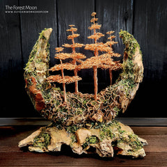 Forest Moon Copper Wire Bonsai Tree on Ohko Dragon Stone