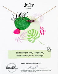 Ruby July Birthstone Necklace