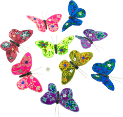 Mardi Gras Jewels Glitter Butterfly Garland - THH1126