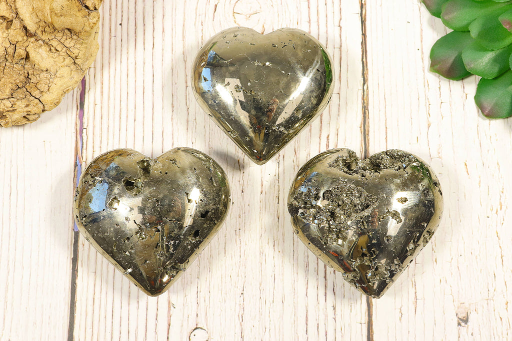 Natural Pyrite Heart (Medium)