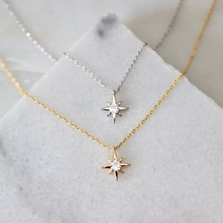 Mini Star Necklace: Silver