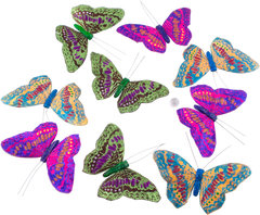 Multi Glitter Butterfly Garland - THH1312
