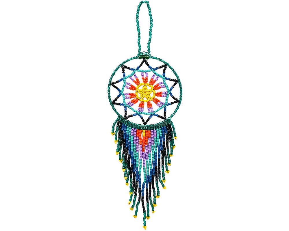 Round Beaded Dream Catcher Seed Bead Hanging Ornament