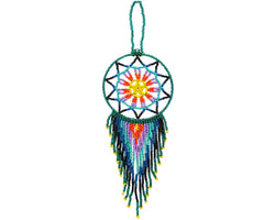 Round Beaded Dream Catcher Seed Bead Hanging Ornament