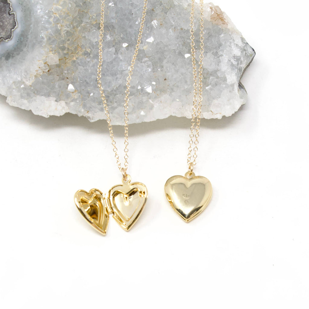 Heart Necklace - Locket: Silver