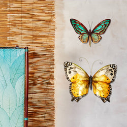 Butterfly Wall Decor Monarch, Capiz & Metal, Outdoor Safe