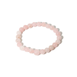 Rose Quartz Stretchy Beaded Bracelet - Prayer Beads - 8mm