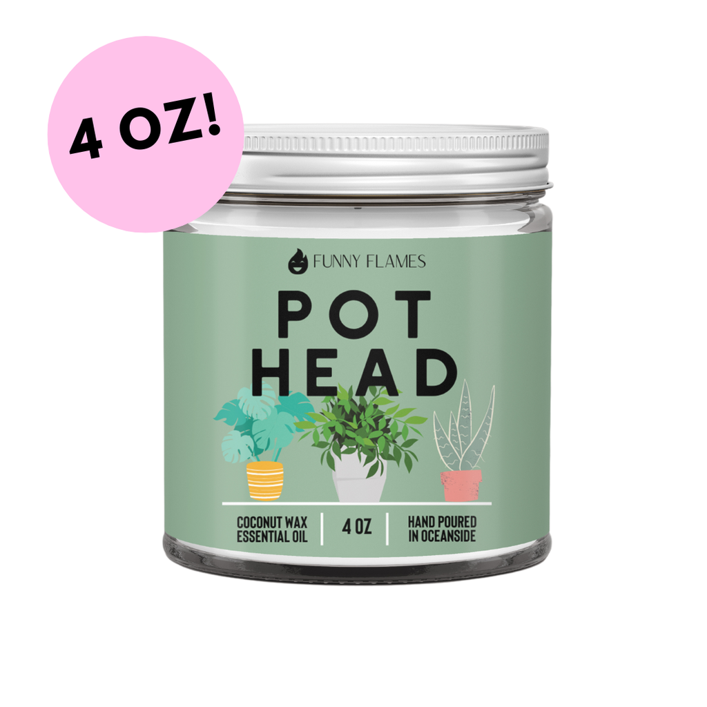pothead gift Pot Head, Plant Lover Gift, Plant Parent Gift Funny Candles: 4oz