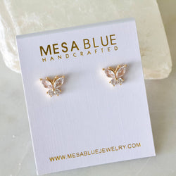CZ Butterfly Earrings