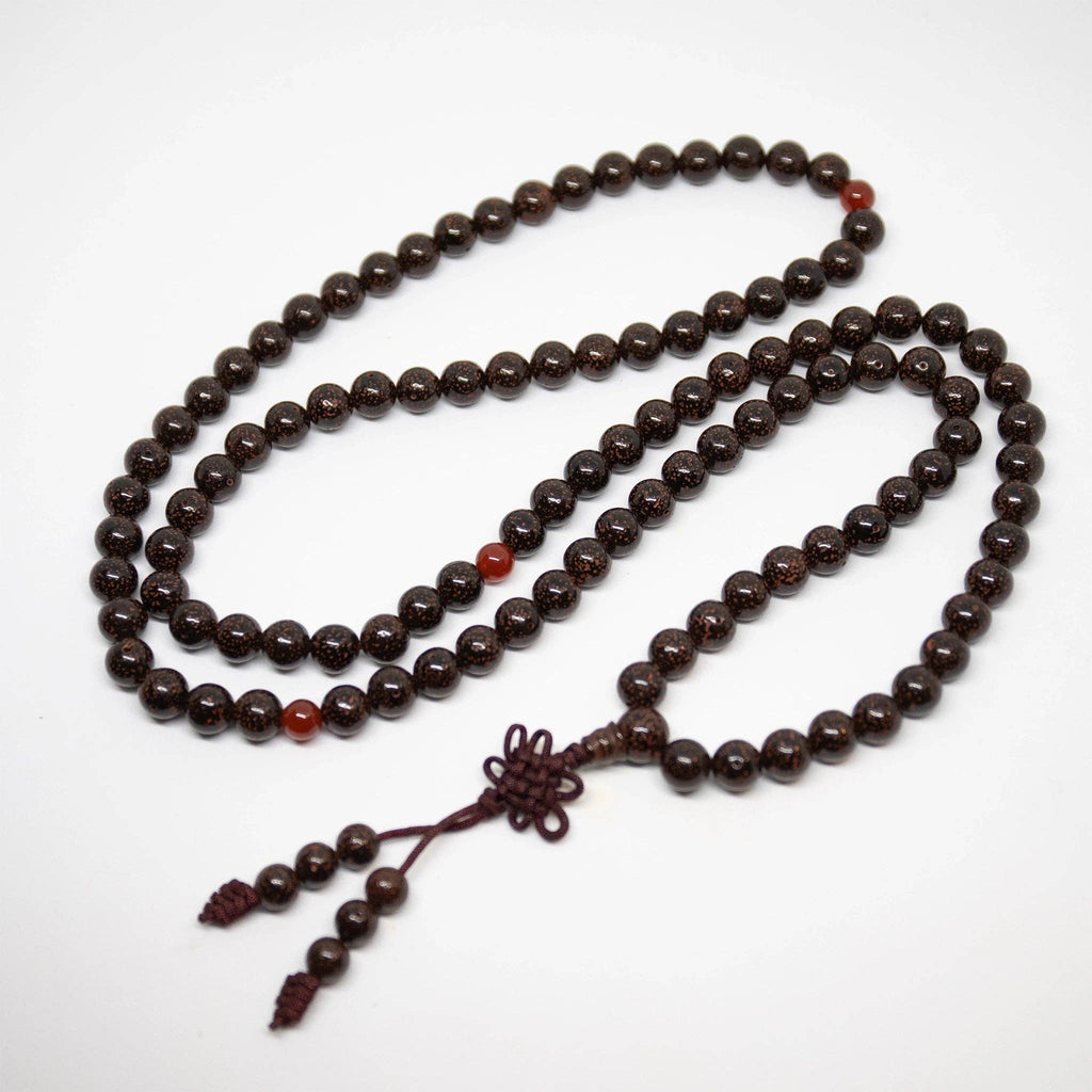 Black Lotus Seed Zen 108 Bead Buddhist Mala - 9mm