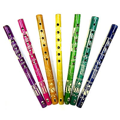 Large Colored Bamboo Wooden Recorder Flute Music Instrument