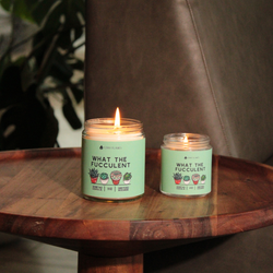 What The Fucculent - Funny Flames Candle -: 4oz