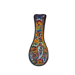 Embossed Ceramic Spoon Holder - 10