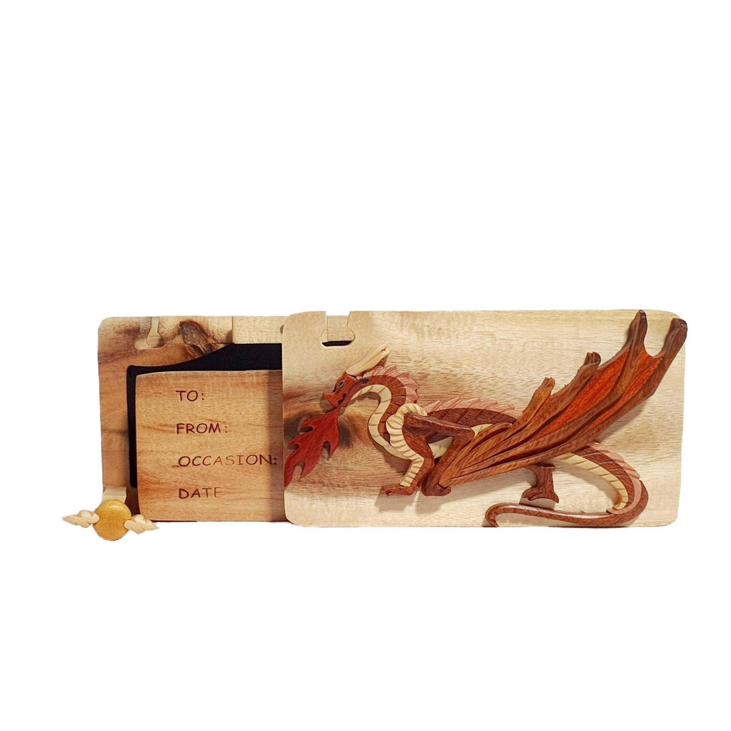Red Dragon - Hand Carved Keepsake Gift Box