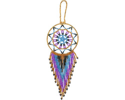 Round Beaded Dream Catcher Seed Bead Hanging Ornament