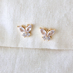 CZ Butterfly Earrings
