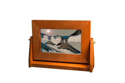 Cherry Wood (Traditional) Moving Sand Art Pictures: Ocean Blue / Small