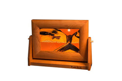Cherry Wood (Traditional) Moving Sand Art Pictures: Volcanic Clear / Small