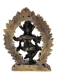 Dancing Ganesh Bronze Statue: Bronze / 3.5