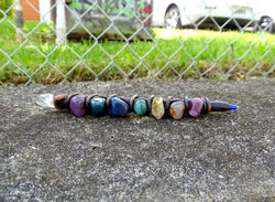 Chakra 7 Stone Durepox Resin Refillable Pen