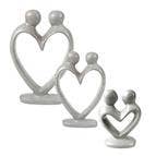 Lover's Heart Soapstone Sculptures - Natural Stone: 4