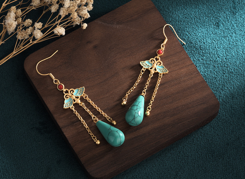 Enamel Wings Earrings