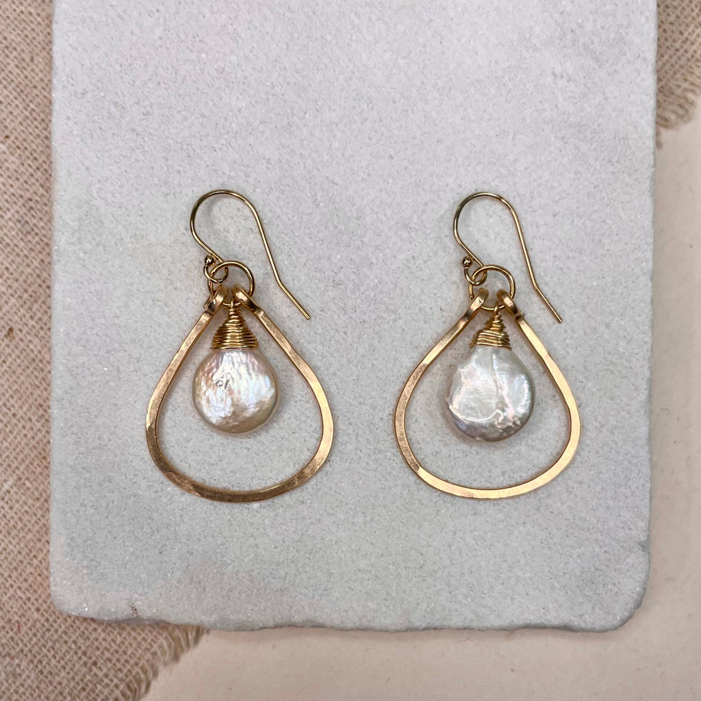 Pearl Mini Teardrop Earrings
