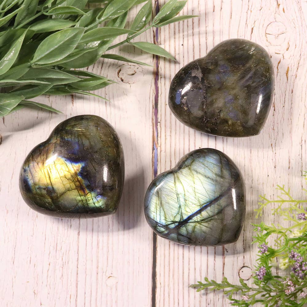 Labradorite Heart - Labradorite Gemstone