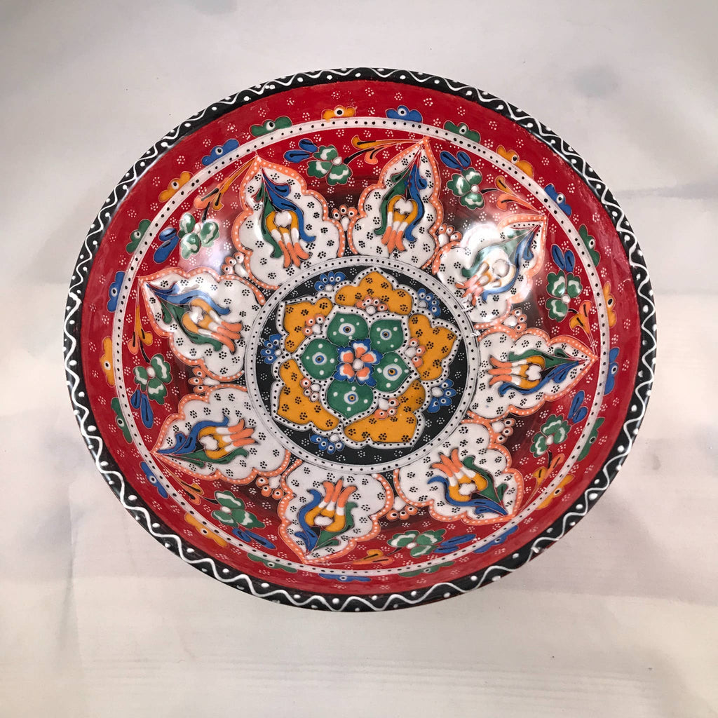 Round Embossed Ceramic Bowl - 10