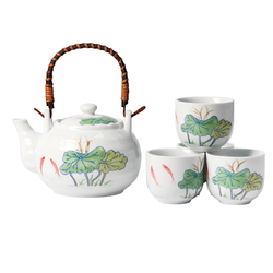 Koi Lotus Tea Set 22oz Tea Pot with 4 Cups (1/12)