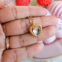 The Crumbs We Left Behind Heart Cake Necklace