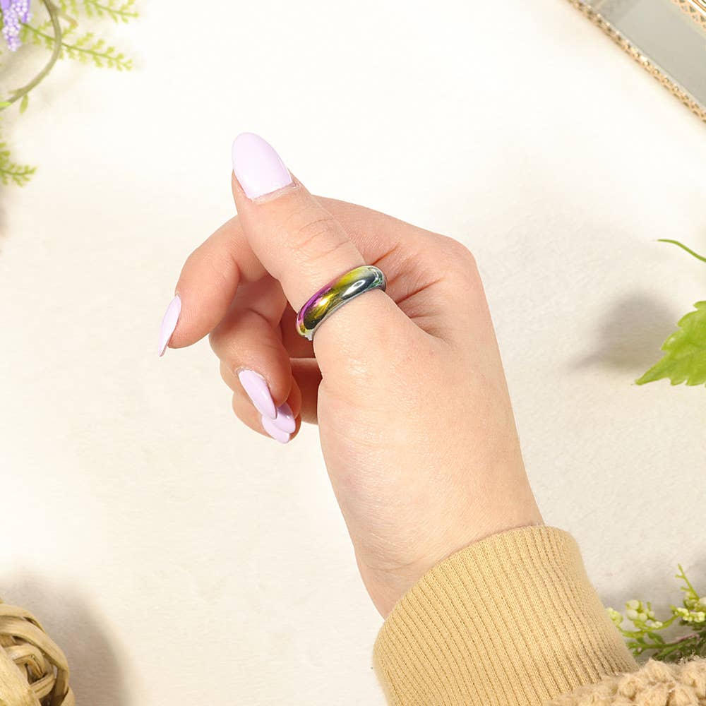 Hematite Multi Color Rings