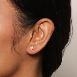 Spring Lotus 2024 - White topaz lotus studs