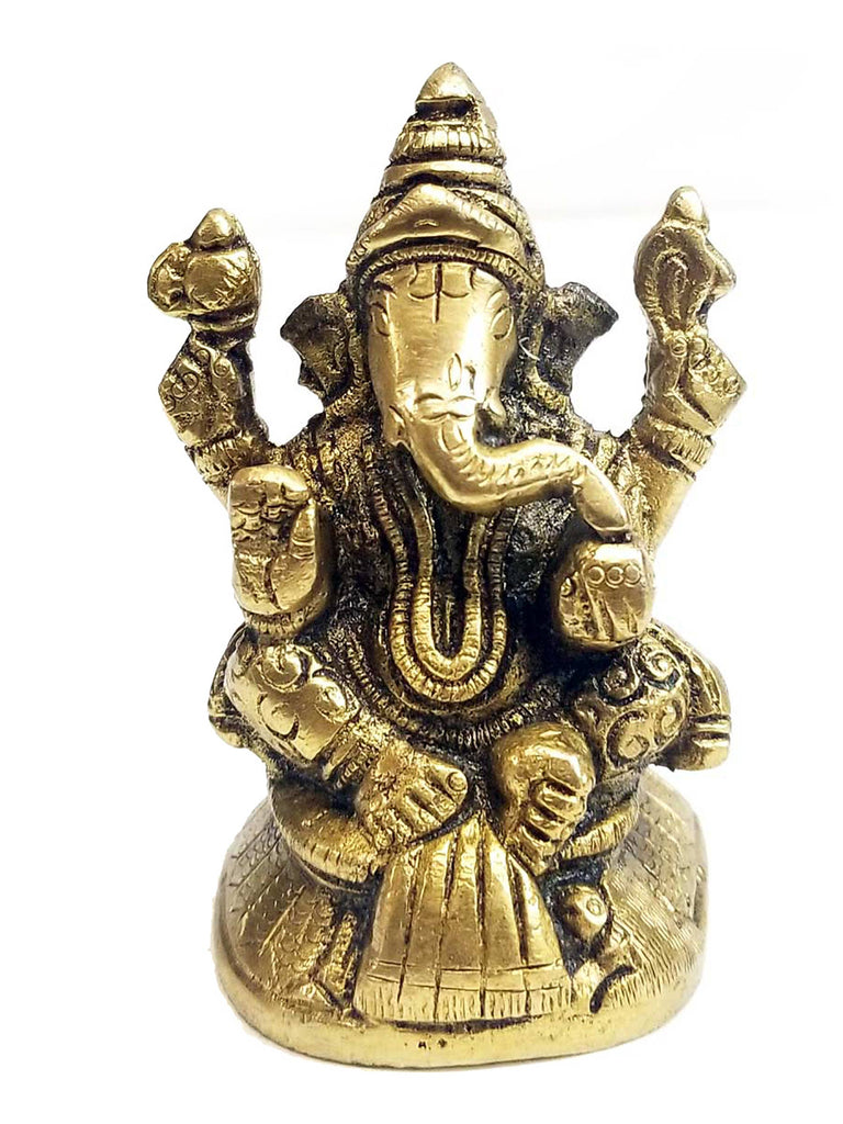 Brass Blessing Ganesh: 2.9