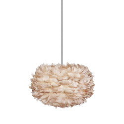 Eos Medium Plug-In Pendant in Light Brown, Black Cord